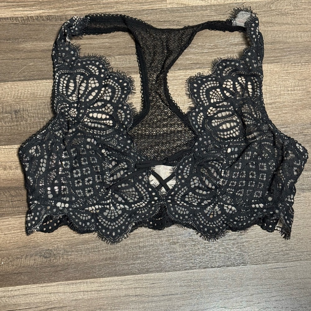 Victoria's Secret Black Lace Racerback Bralette